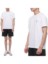 Pisato Effect Logo Patch Short Sleeve T-Shirt White - STONE ISLAND - BALAAN 3