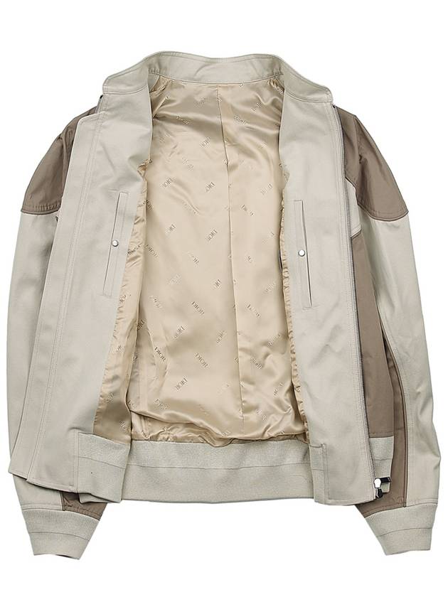 Cotton Canvas Bomber Jacket Beige - DIOR - BALAAN 10