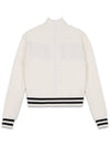 Women s Vest Cardigan Logo Knit Zip up Ivory MCFW24KN1BK - MACKY - BALAAN 3