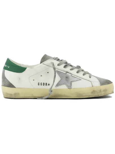 Superstar Green Heel Tab Leather Sneakers White - GOLDEN GOOSE - BALAAN 2