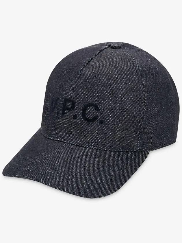 VPC Velvet Logo Denim Ball Cap Blue - A.P.C. - BALAAN 4