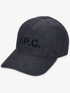 VPC Velvet Logo Denim Ball Cap Blue - A.P.C. - BALAAN 3