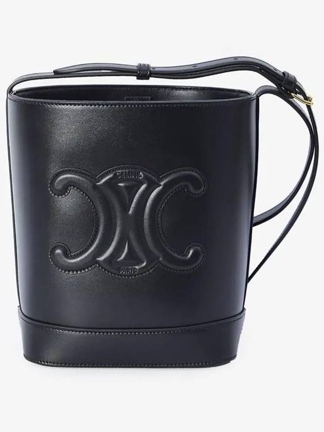 Coeur Triomphe Calfskin Small Bucket Bag Black - CELINE - BALAAN 2