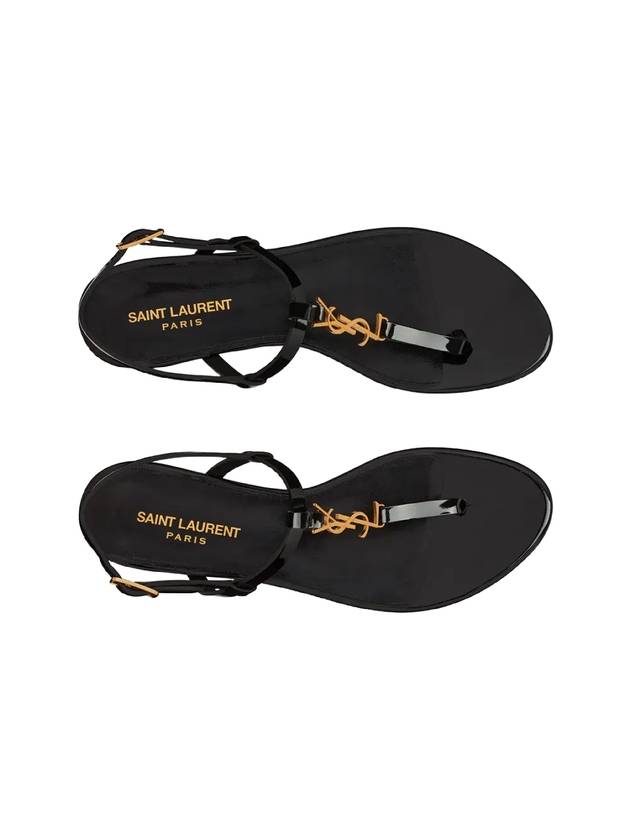 Women's Monogram Cassandra Sandals Black - SAINT LAURENT - BALAAN 3