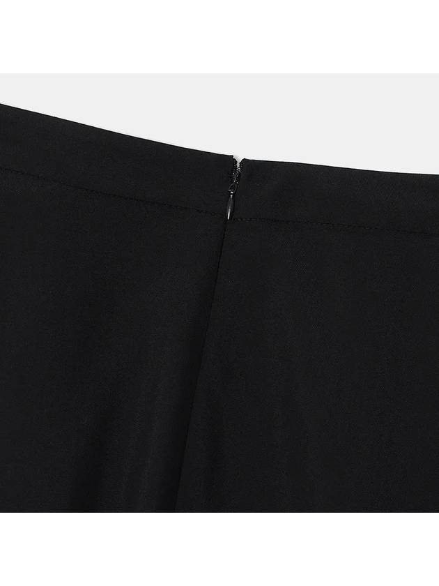 Multi-Pleated Flared A Line Skirt Black - NOIRER FOR WOMEN - BALAAN 7