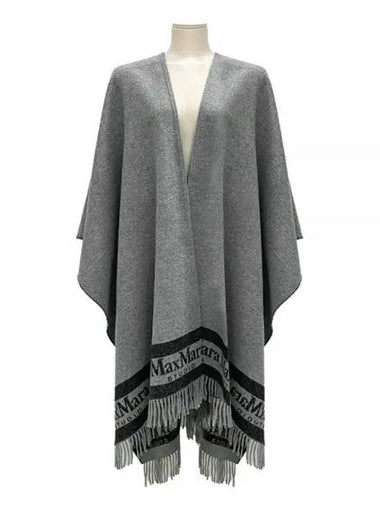 Patroni Wool Cape Gray 67360119 001 1213409 - MAX MARA - BALAAN 1