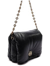 Women's Puffer Goya Shiny Nappa Lambskin Shoulder Bag Black - LOEWE - BALAAN 4