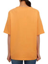 Handwriting Logo Cotton Short Sleeve T-Shirt Orange - MAISON KITSUNE - BALAAN 4