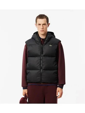 Men s Ripstop Duck Down Vest Black - LACOSTE - BALAAN 1