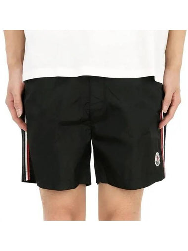 Men s Logo Patch Drawstring Swim Pants Black 2C00021 53326 999 1141086 - MONCLER - BALAAN 1