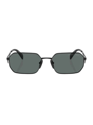 Eyewear Temple Triangle Logo Sunglasses Black - PRADA - BALAAN 1