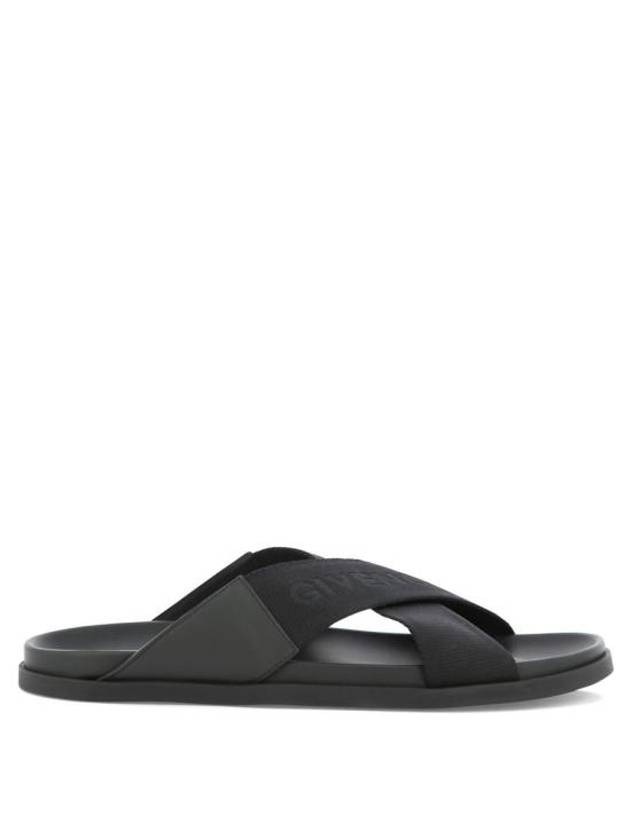 Cross Strap Sandal Slippers Black - GIVENCHY - BALAAN 2