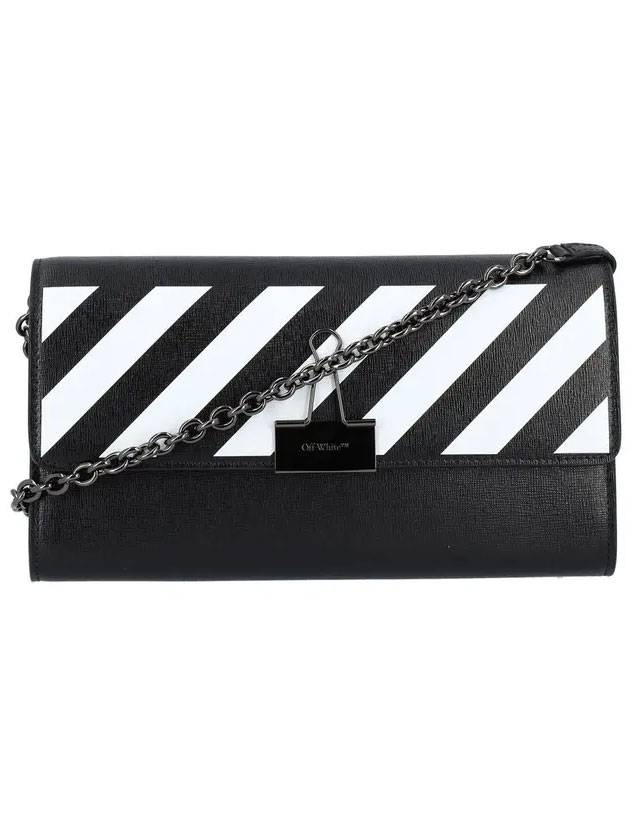 Diag binder clip strap long wallet black - OFF WHITE - BALAAN 1