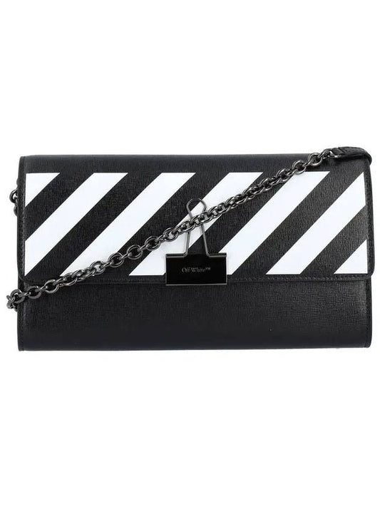 Diag binder clip strap long wallet black - OFF WHITE - BALAAN.
