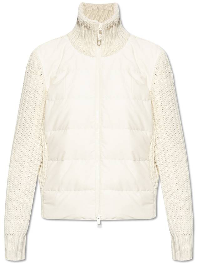 Wool cashmere zip up cardigan white - MONCLER - BALAAN 2