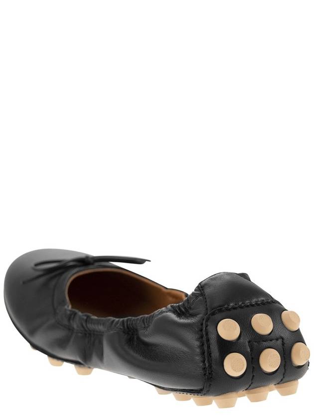 Bubble Leather Ballerina Black - TOD'S - BALAAN 4