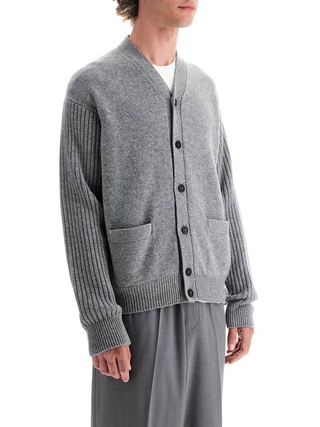 "wool cardigan with patches" - SALVATORE FERRAGAMO - BALAAN 2