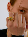 SHINee Key Wearing Multi Color Heart Gold Ring - CHAMBRILLER - BALAAN 6