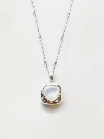 Silver Square Heart Necklace Silver square heart necklace - SOSOO - BALAAN 1