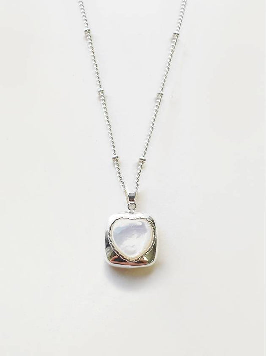 Silver Square Heart Necklace Silver square heart necklace - SOSOO - BALAAN 1