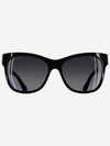 Eyewear Square Polarized Gradient Lens Sunglasses Black Grey - CHANEL - BALAAN 2