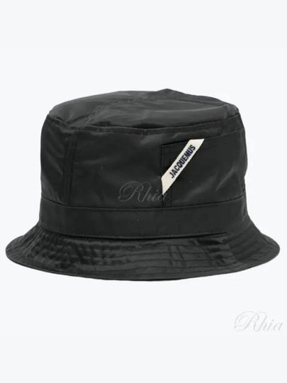 Le Bob Ovalie Nylon Bucket Hat Black - JACQUEMUS - BALAAN 2