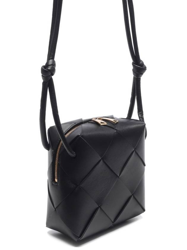 Cassette Intrecciato Mini Shoulder Bag Black - BOTTEGA VENETA - BALAAN 4