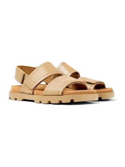 Brutus Leather 2 Strap Sandals Beige - CAMPER - BALAAN 2