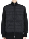 Logo Knit Padded Cardigan Black - MONCLER - BALAAN 3