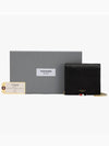 Three Stripe Tab Chain Strap Half Wallet Black - THOM BROWNE - BALAAN 5