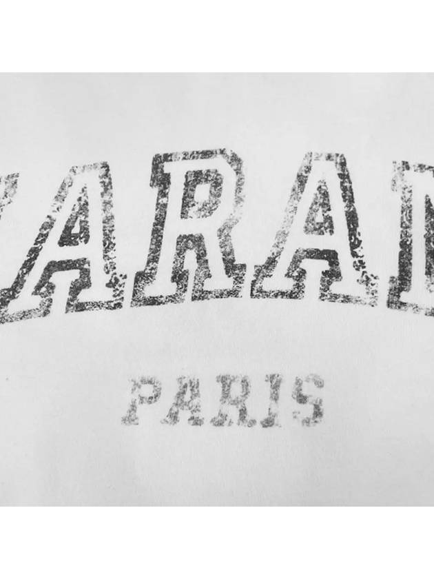 Honore Logo Cotton Short Sleeve T-Shirt White - ISABEL MARANT - BALAAN 5