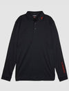 Men's Tour Tech Long Sleeve Polo Shirt Black Melange - J.LINDEBERG - BALAAN 3