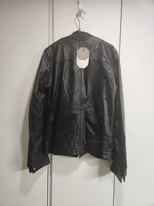Round Neck Leather Biker Jacket - GIORGIO BRATO - BALAAN 2