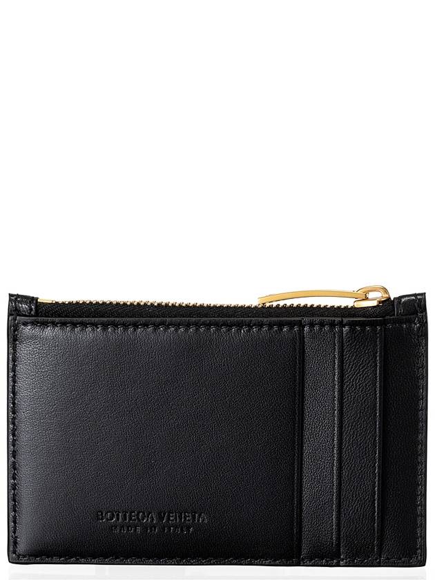 Intrecciato Zipper Card Wallet Black - BOTTEGA VENETA - BALAAN 4