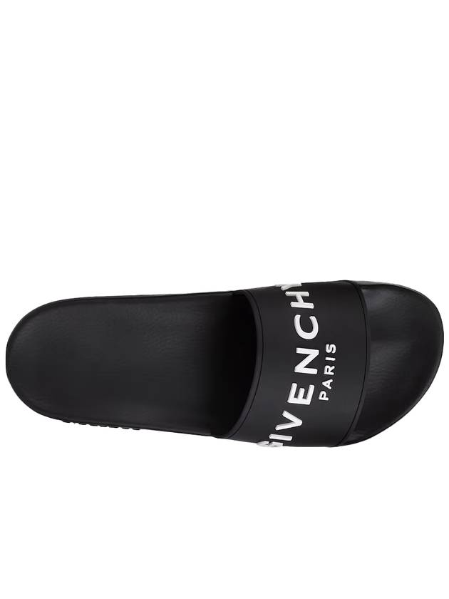 Logo Rubber Slide Slippers Black - GIVENCHY - BALAAN 3