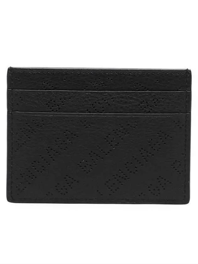 Logo Perforated Cash Card Holder Black - BALENCIAGA - BALAAN 1