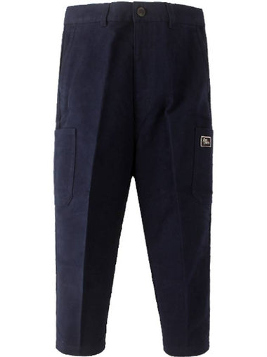 20FW H20HT620.233 410 Box Logo Cotton Cargo Pants Navy Men’s Pants TR - AMI - BALAAN 1