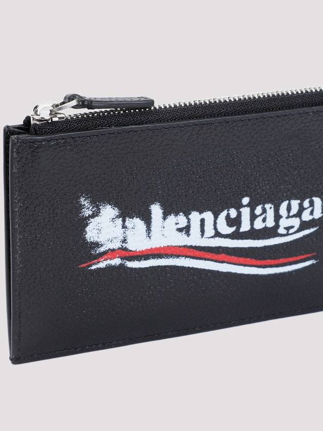 Wave Logo Card Wallet Black - BALENCIAGA - BALAAN 4