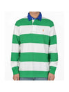 Block Stripe Classic Fit Polo Shirt Green - POLO RALPH LAUREN - BALAAN 1