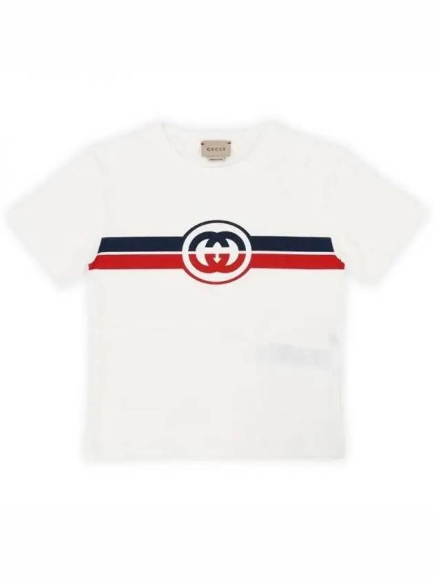 Kids Print Cotton Short Sleeve T-Shirt White - GUCCI - BALAAN 2