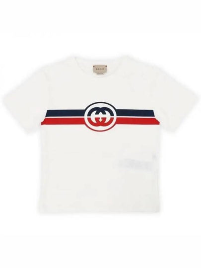 Kids Print Cotton Short Sleeve T-Shirt White - GUCCI - BALAAN 2