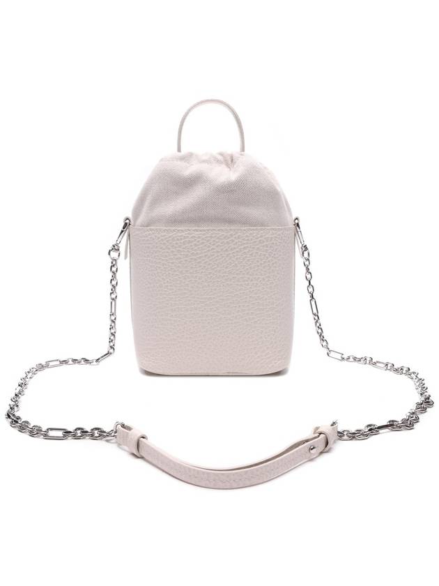 5AC Number Logo Texture Leather Bucket Bag Grey - MAISON MARGIELA - BALAAN 5