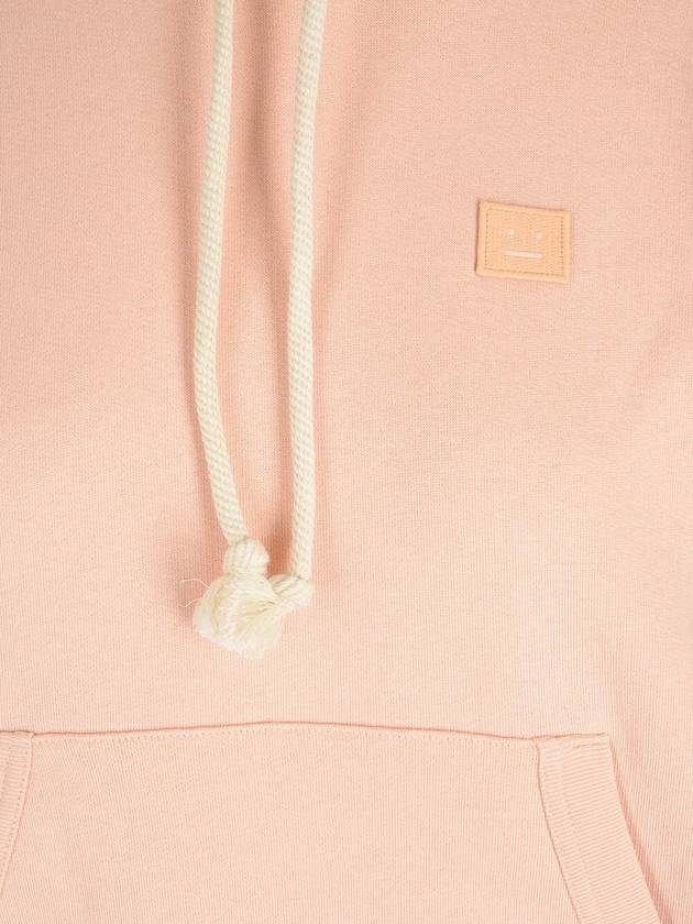 Face Logo Patch Cotton Hoodie Powder Pink - ACNE STUDIOS - BALAAN 3