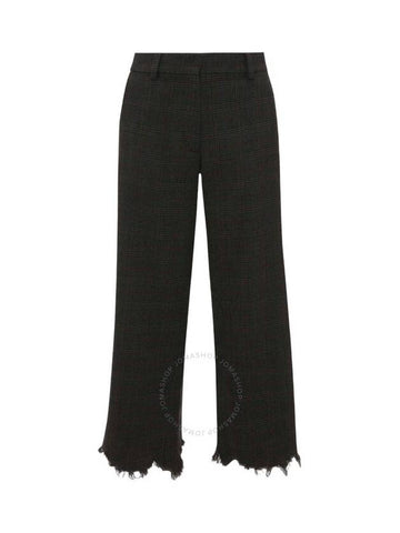 JW Anderson Ladies Grey Distressed-Effect Straight-Leg Trousers, Brand Size 10 (US Size 6) - JW ANDERSON - BALAAN 1