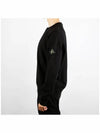 Compass Patch Cotton Sweatshirt Black - STONE ISLAND - BALAAN 4