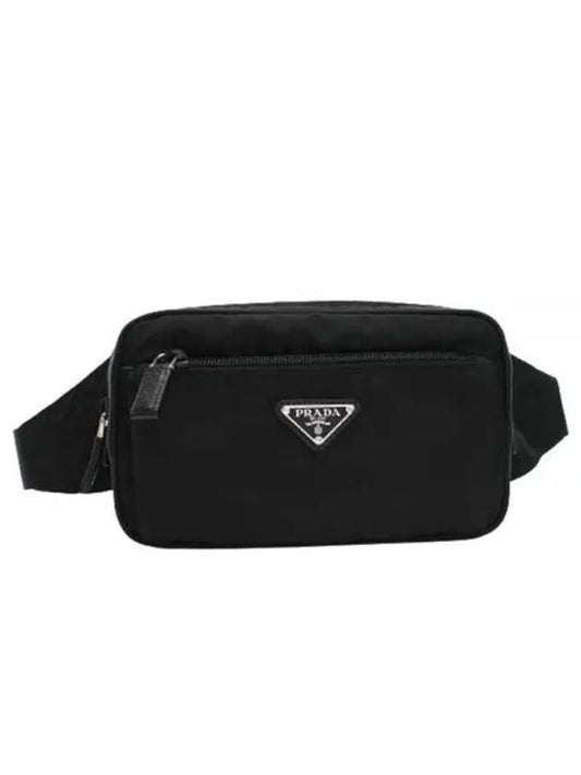Re-Nylon And Saffiano Leather Belt Bag Black - PRADA - BALAAN 2