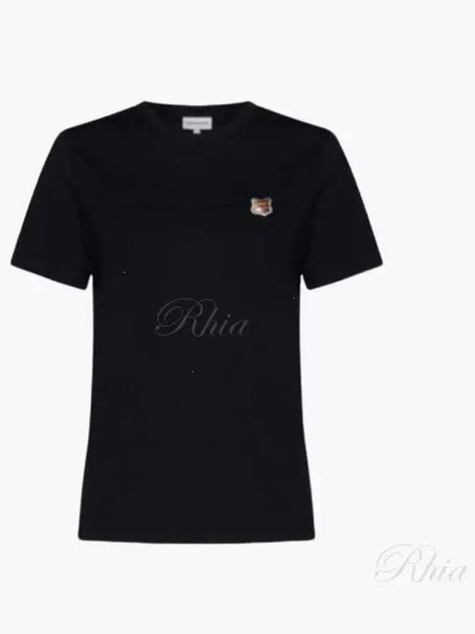 Fox Head Patch Regular Short Sleeve T-Shirt Black - MAISON KITSUNE - BALAAN 2