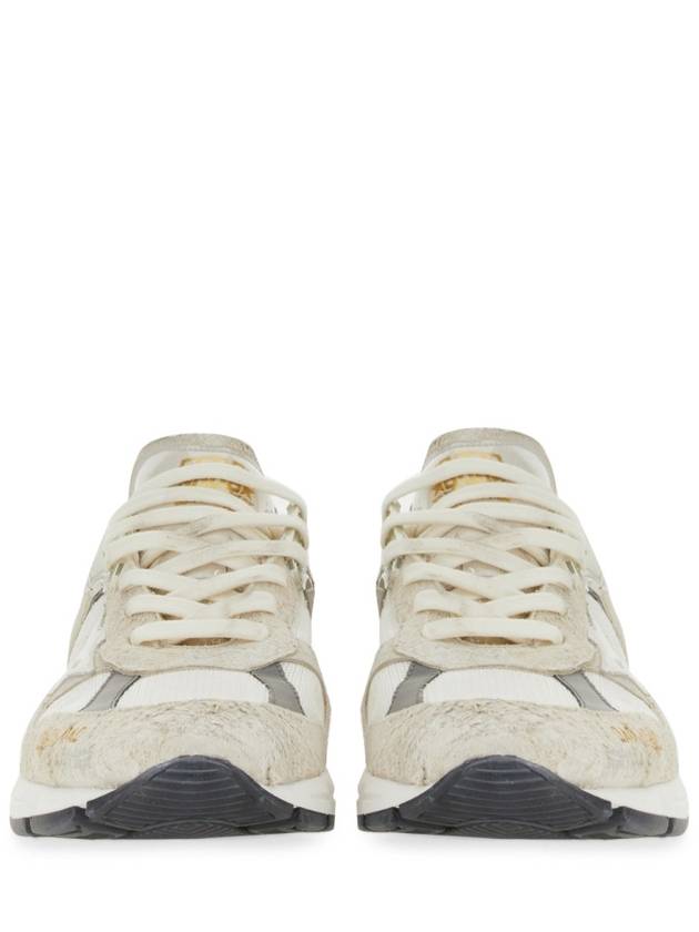 Mesh and Suede Leather Dad-Star Sneakers White Beige - GOLDEN GOOSE - BALAAN 2