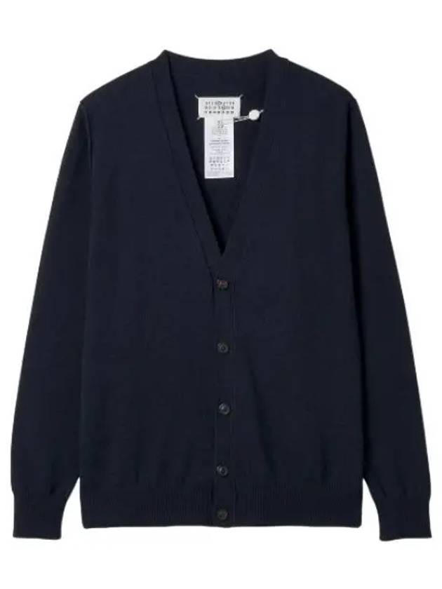 Cashmere V neck cardigan navy - MAISON MARGIELA - BALAAN 1