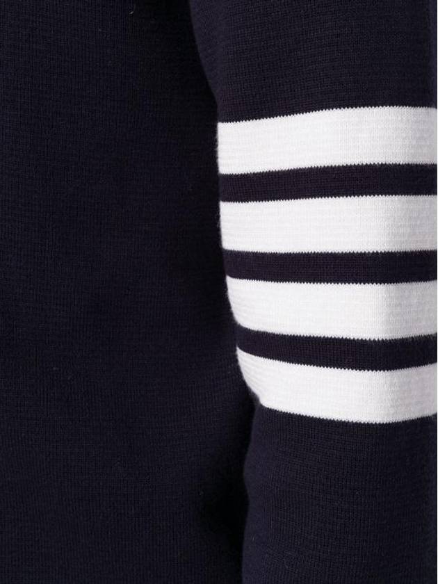 4 Bar Armband Milano Stitch Knit Top Navy - THOM BROWNE - BALAAN 6